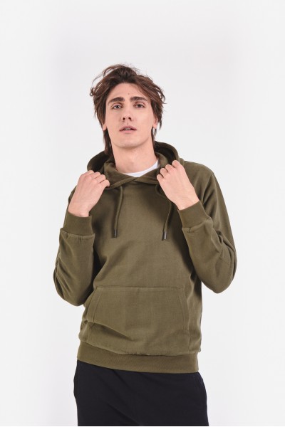 Bluza khaki z kieszenią typu kangur Bluza khaki z kieszenią typu kangur