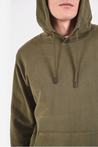 Bluza khaki z kieszenią typu kangur Bluza khaki z kieszenią typu kangur