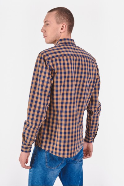 Bawełniana koszula slim w kratę Bawełniana koszula slim w kratę
