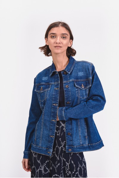 Dżinsowa kurtka o kroju oversize Dżinsowa kurtka o kroju oversize