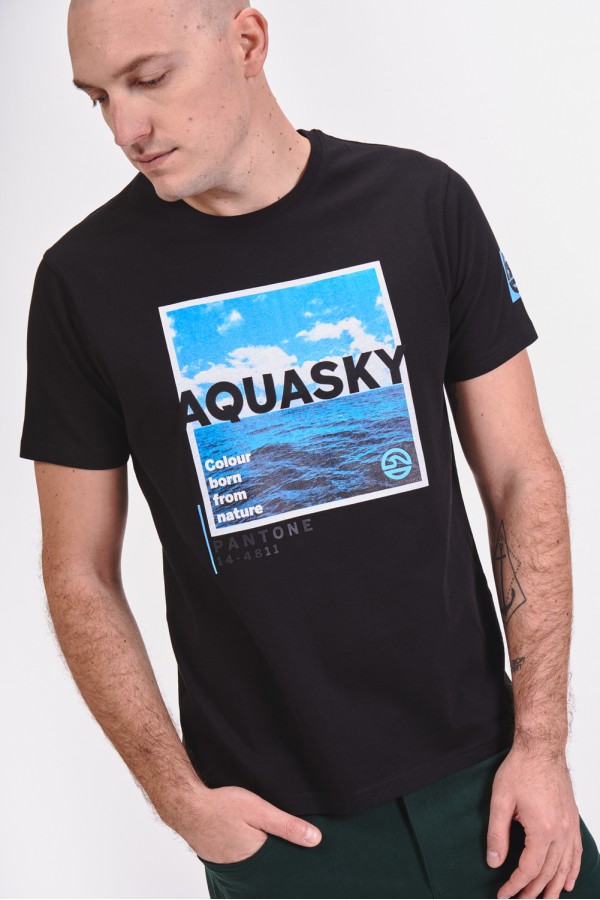 Bawełniana koszulka z motywem wody Bawełniana koszulka z motywem wody