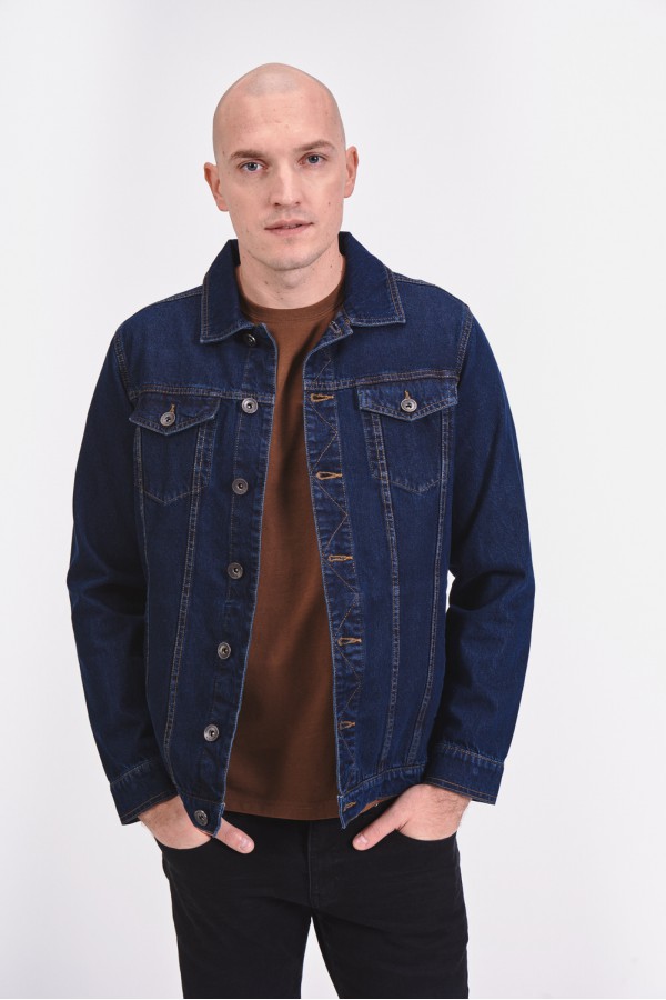 Kurtka dżinsowa z ciemnego denimu Kurtka dżinsowa z ciemnego denimu