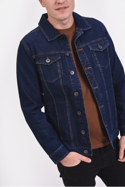 Kurtka dżinsowa z ciemnego denimu Kurtka dżinsowa z ciemnego denimu
