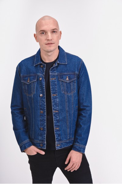 Kurtka dżinsowa z ciemnego denimu Kurtka dżinsowa z ciemnego denimu