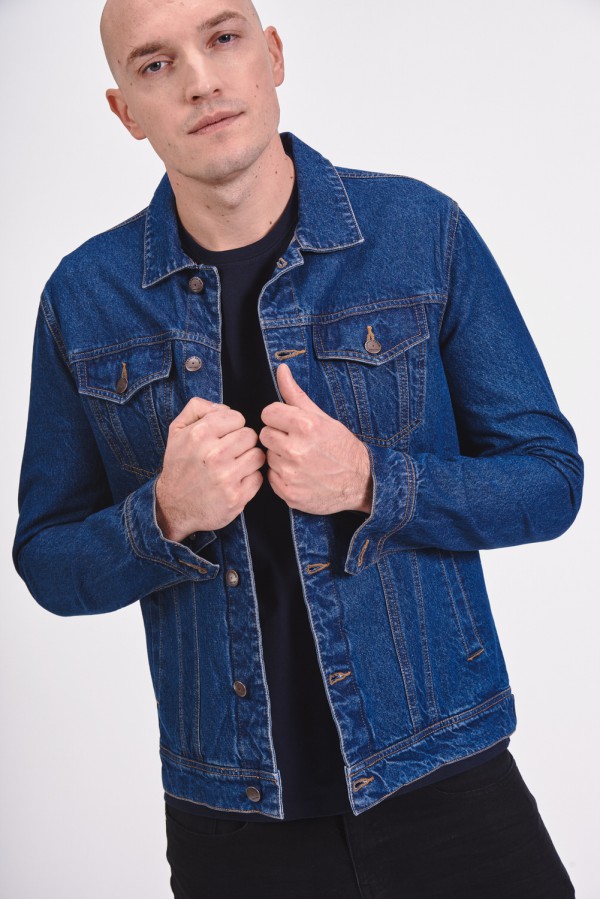 Kurtka dżinsowa z ciemnego denimu Kurtka dżinsowa z ciemnego denimu