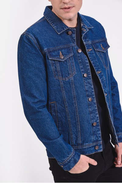 Kurtka dżinsowa z ciemnego denimu Kurtka dżinsowa z ciemnego denimu