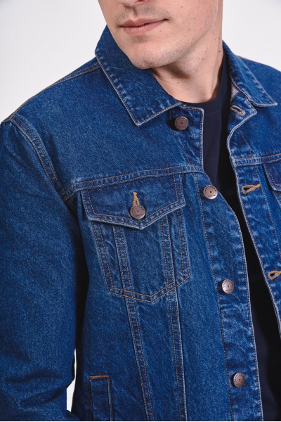 Kurtka dżinsowa z ciemnego denimu Kurtka dżinsowa z ciemnego denimu