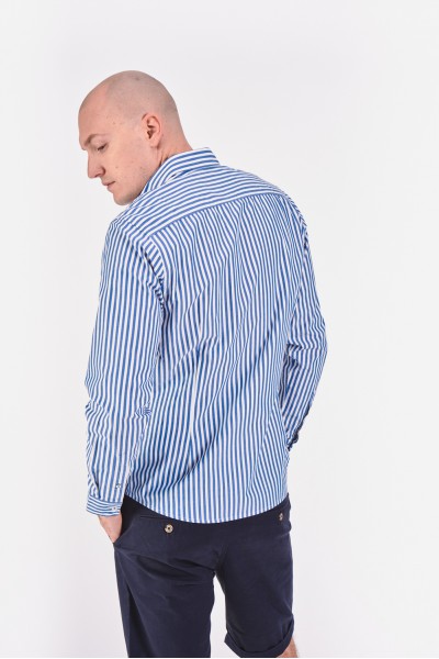 Bawełniana koszula slim w paski Bawełniana koszula slim w paski