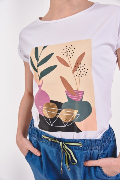 T-shirt z kolorową grafiką T-shirt z kolorową grafiką