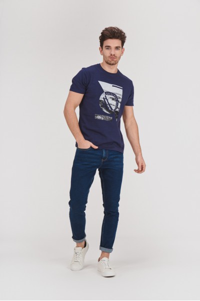 Dżinsowe spodnie z ciemnego denimu Dżinsowe spodnie z ciemnego denimu