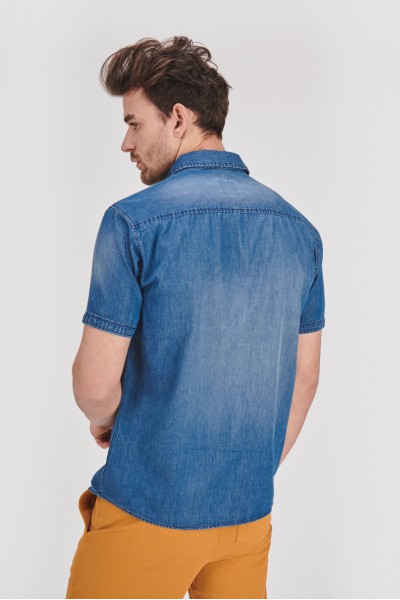 Koszula slim w kolorze denimu Koszula slim w kolorze denimu