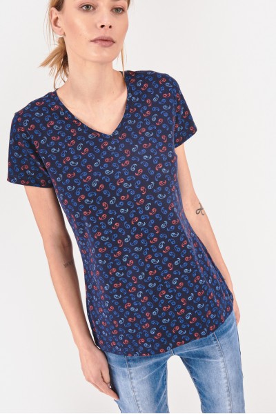 T-shirt z dekoltem w serek T-shirt z dekoltem w serek