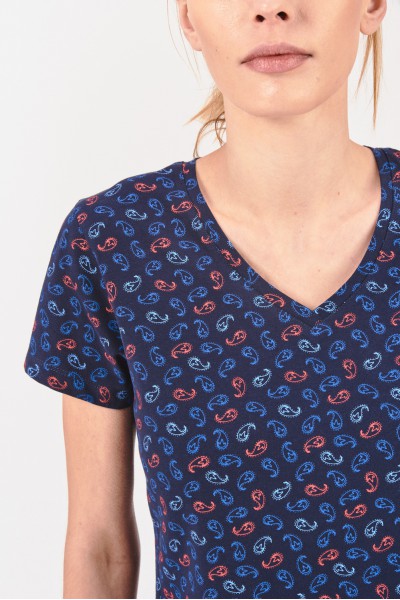 T-shirt z dekoltem w serek T-shirt z dekoltem w serek