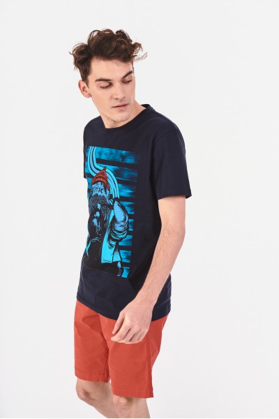 T-shirt z bawełnianego materiału T-shirt z bawełnianego materiału