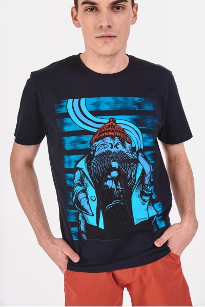 T-shirt z bawełnianego materiału T-shirt z bawełnianego materiału