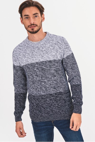 Sweter z melanżowej dzianiny Sweter z melanżowej dzianiny