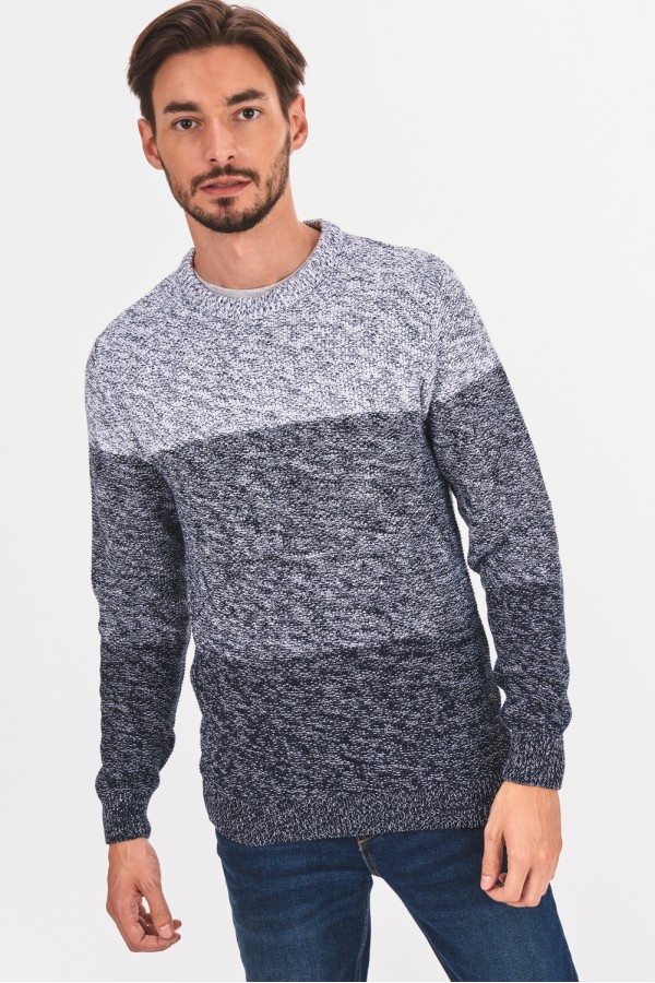 Sweter z melanżowej dzianiny Sweter z melanżowej dzianiny