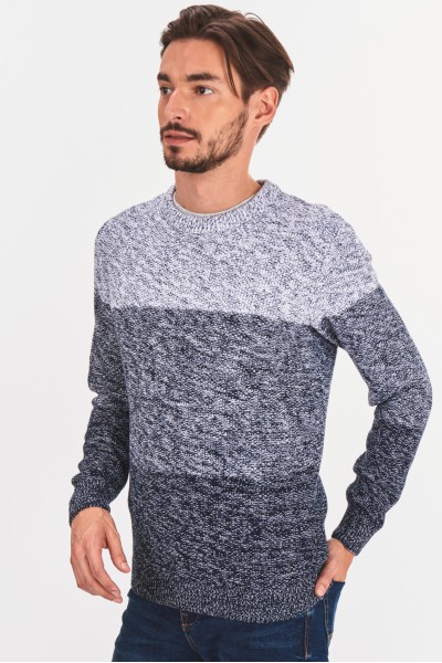 Sweter z melanżowej dzianiny Sweter z melanżowej dzianiny