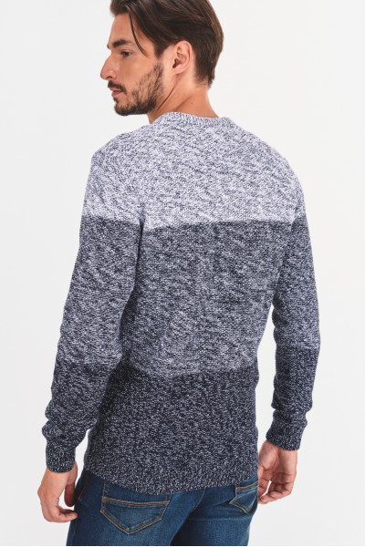 Sweter z melanżowej dzianiny Sweter z melanżowej dzianiny