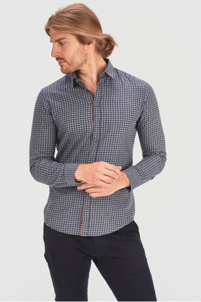 Koszula slim w kratę Koszula slim w kratę