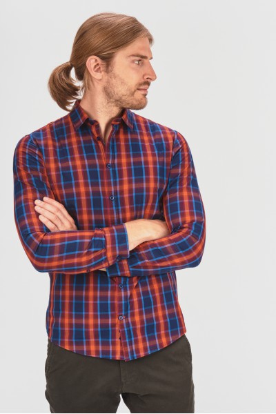 Koszula slim w kratę Koszula slim w kratę