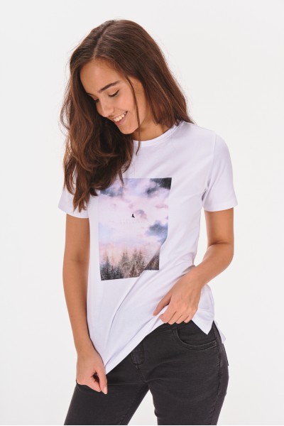 T-shirt z prostokątnym nadrukiem T-shirt z prostokątnym nadrukiem