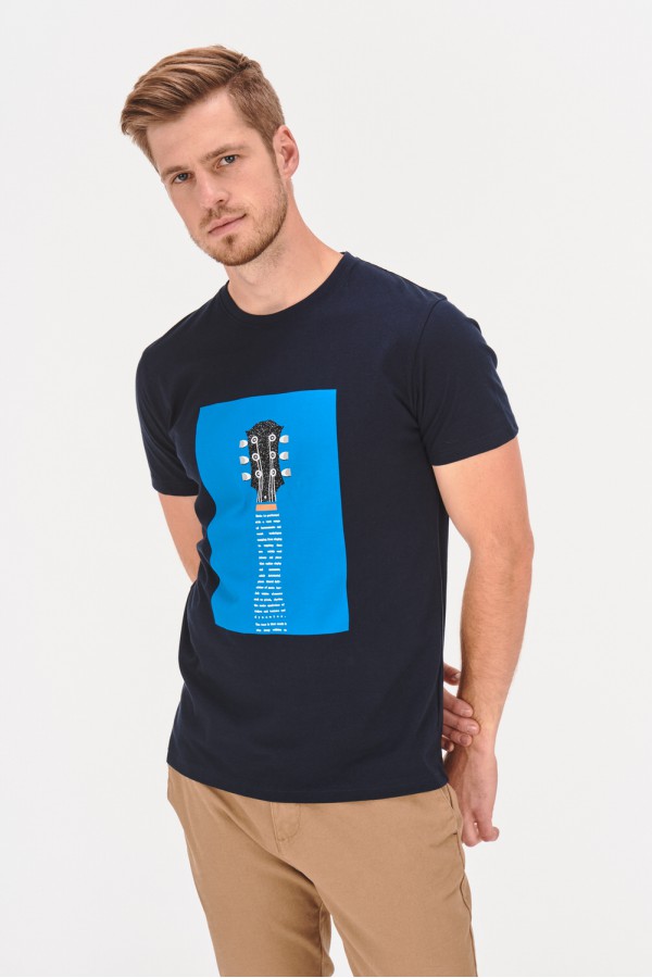 Koszulka z gitarowym nadrukiem Koszulka z gitarowym nadrukiem