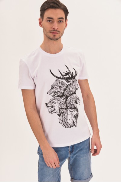 T-shirt z geometrycznymi zwierzętami T-shirt z geometrycznymi zwierzętami