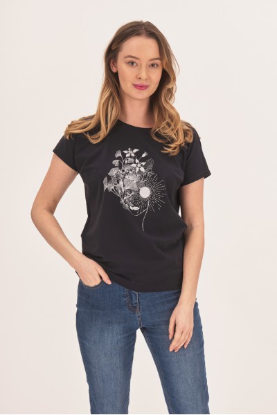 T-shirt z kwiecistym nadrukiem T-shirt z kwiecistym nadrukiem