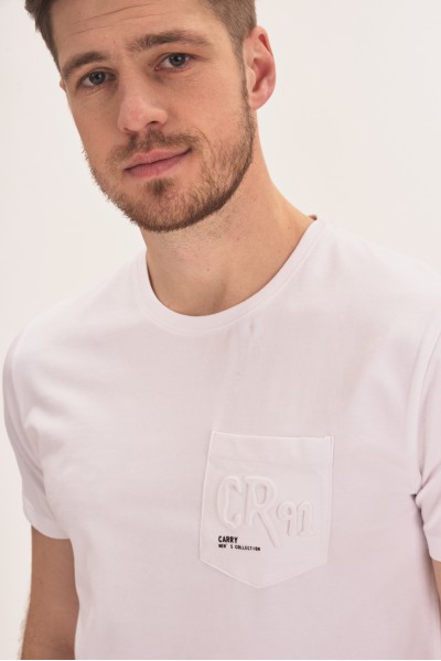 Bawełniany t-shirt z kieszonką Bawełniany t-shirt z kieszonką