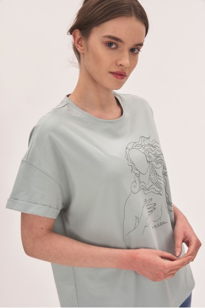 T-shirt z obniżoną linią ramion T-shirt z obniżoną linią ramion