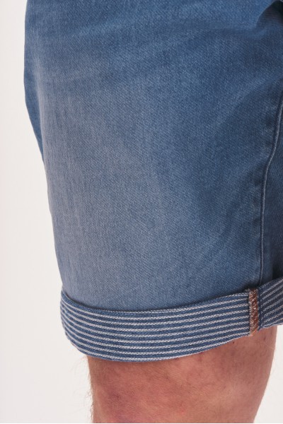 Jeansowe szorty z podwijanymi nogawkami