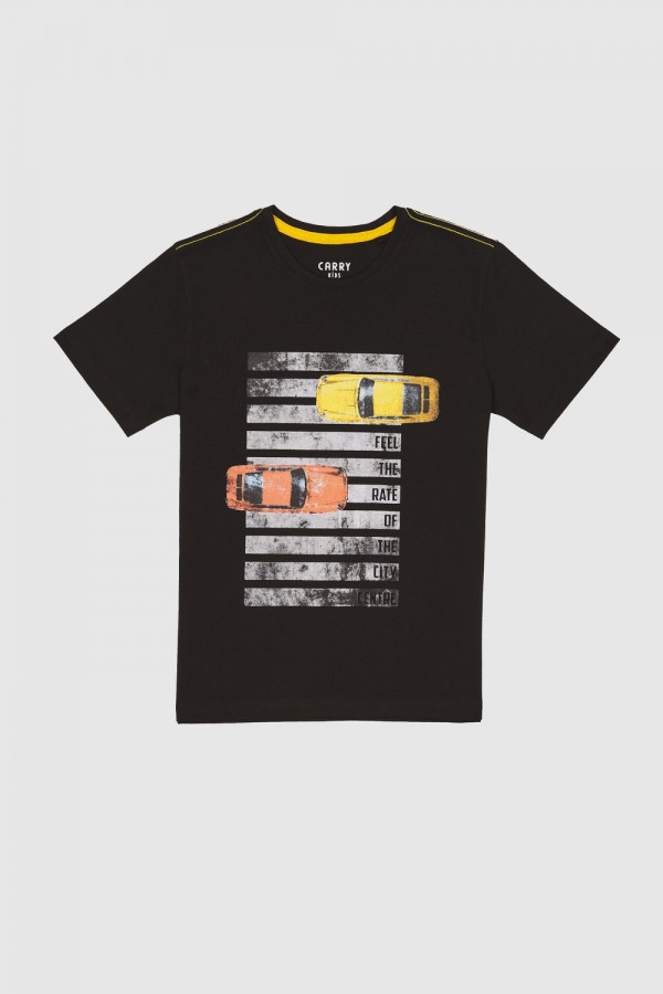 T-shirt z prostokątnym nadrukiem T-shirt z prostokątnym nadrukiem