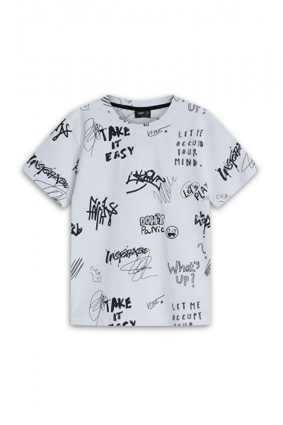 Biały dziecięcy t-shirt w...